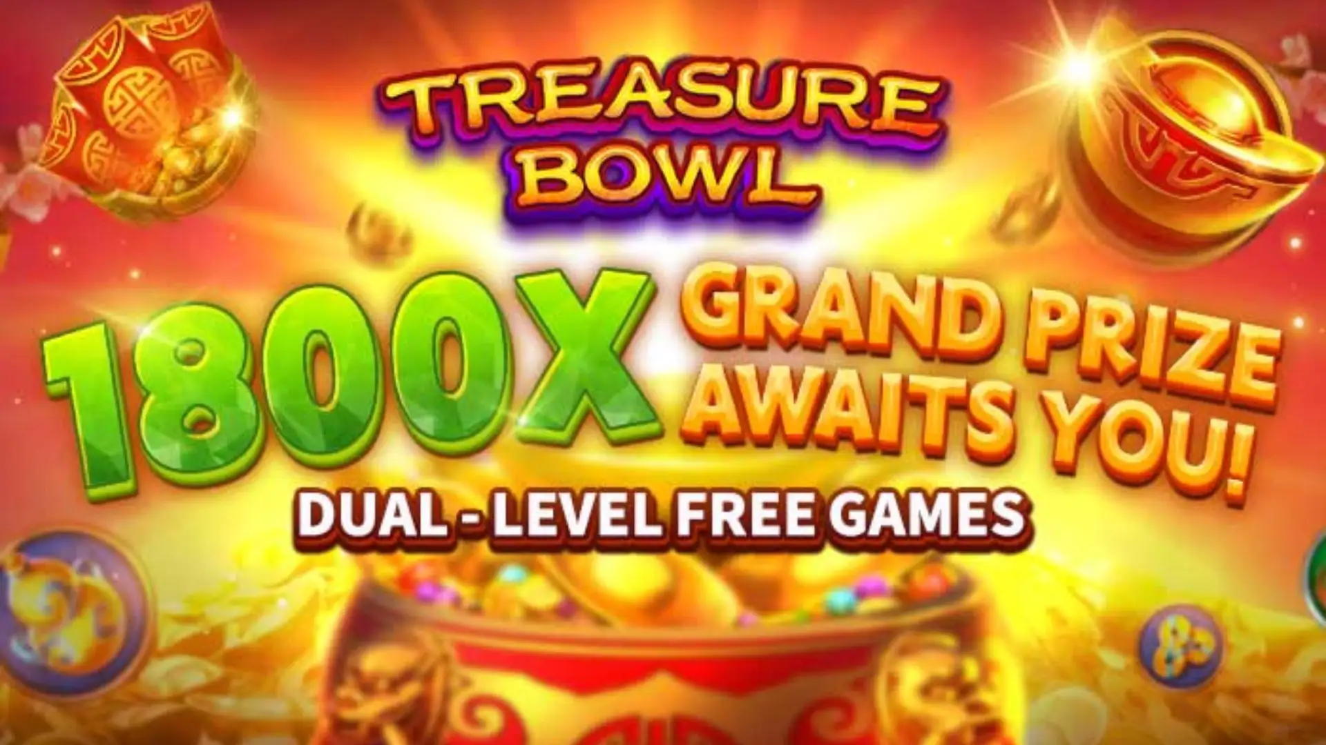 Multiplicadores Treasure Bowl cadeira777 - 7777x Máximo com Tigela Dourada